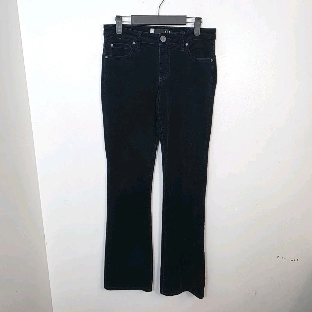 Kut from the Kloth‎ Karen Baby Bootcut Navy Blue Corduroy Pants Size 4 Womens